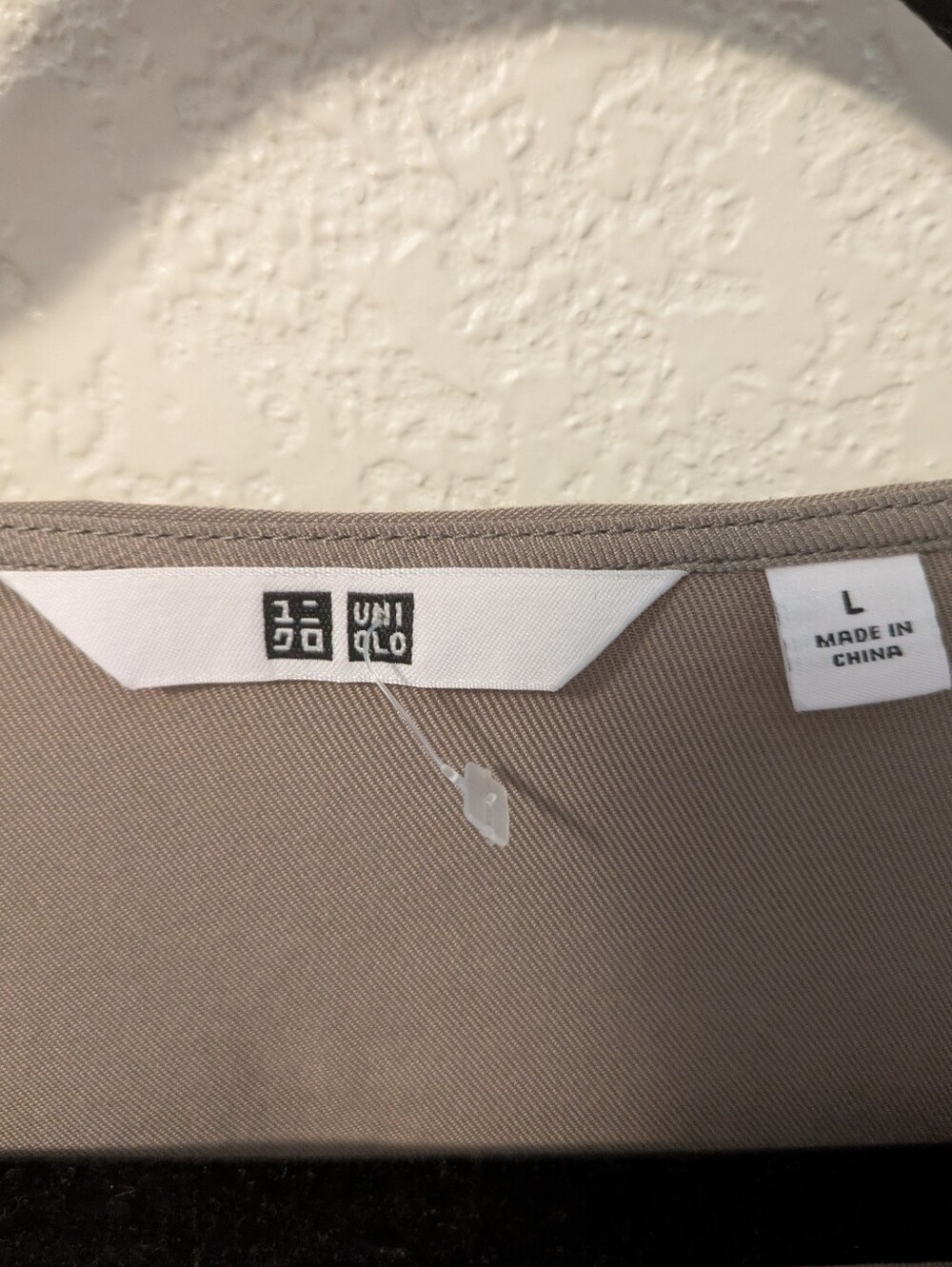 Uniqlo Taupe Wrap Midi Dress with Waist Tie - Picture 7 of 9